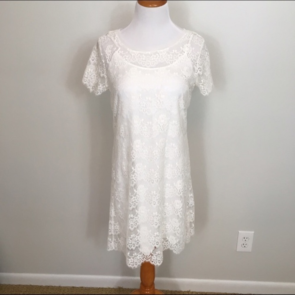 NWT forever 21 white lace dress